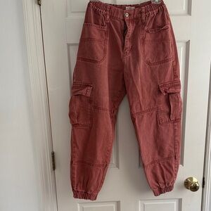 Free People Rust Cargo Joggers